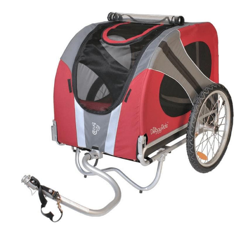 Dutch Dog DoggyRide Novel 20 Dog Bike Trailer & Stroller by Dutch Dog | Red Novel DoggyRide Dog Bike Trailer, Large Dogs Free UK Shipping!