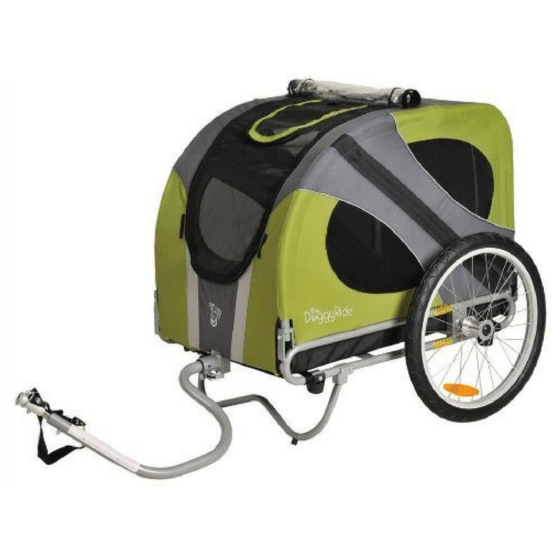 Dutch Dog Novel DoggyRide Dog Bike Trailer Cabin by Dutch Dog - Green  DRNVTR23-GR Pets Own Us