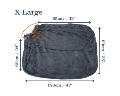 Grey Microfibre Dog Drying Bag with zip and Velcro for quick drying and dirt trapping