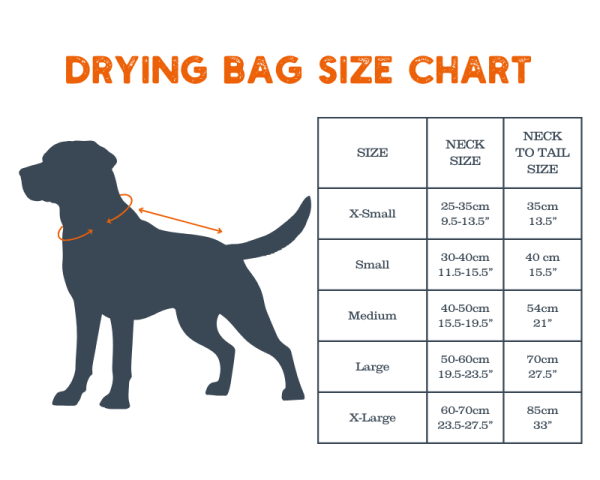 Grey Henry Wag microfibre dog drying bag with zip and Velcro fastenings