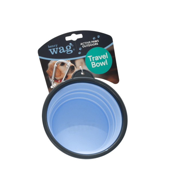 Henry Wag Travel Bowl collapsible dog bowl folded and unfolded for travel