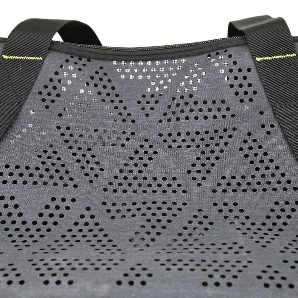 Ibiyaya® Dachshund Breezy Wanderer lightweight fur-free pet tote bag with floral perforation and durable TPU material