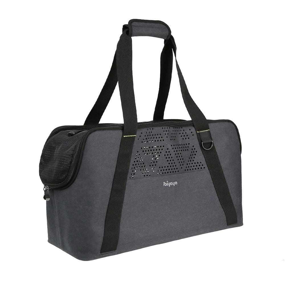 Ibiyaya® Dachshund Breezy Wanderer lightweight fur-free pet tote bag with floral design and durable TPU material