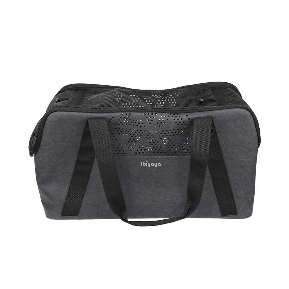 Ibiyaya Dachshund Breezy Wanderer lightweight no-fur pet tote bag with floral perforation and TPU durability