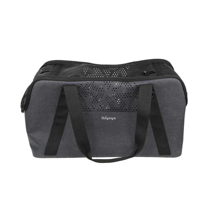 Ibiyaya Dachshund Breezy Wanderer lightweight no-fur pet tote bag with floral perforation and TPU durability