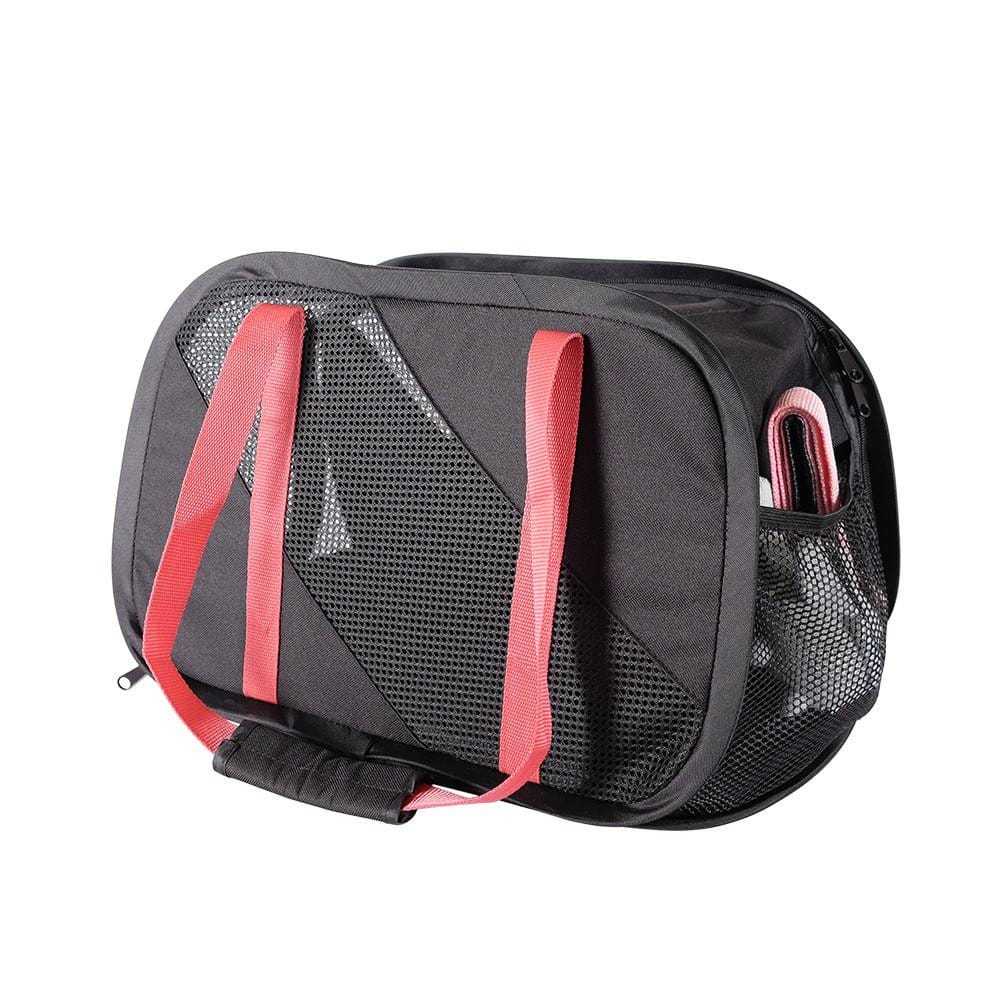 Ibiyaya Flying Pal foldable black and red pet travel carrier for small dogs and cats