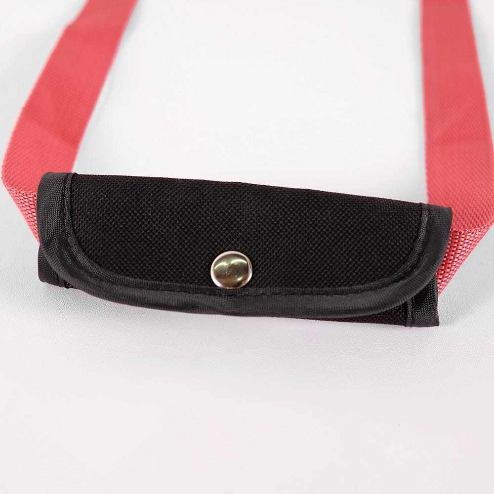 Ibiyaya Flying Pal foldable black and red pet travel carrier for car and airline use with mesh panels and safety belt buckles
