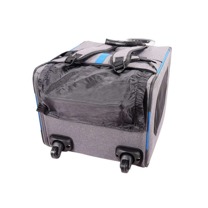 Ibiyaya Liso Backpack pet trolley in two colors with 360-degree wheels and mesh ventilation for small pets