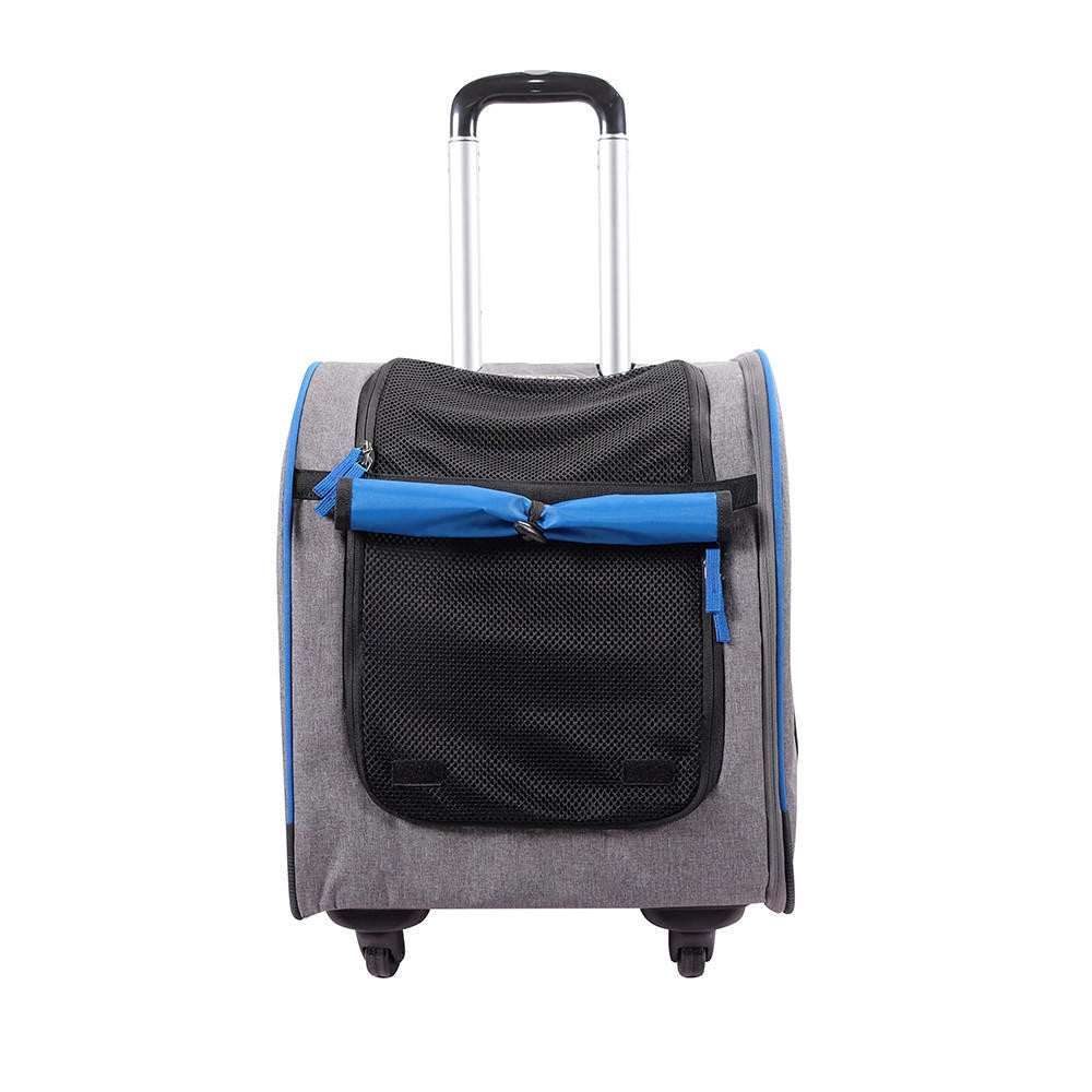 Ibiyaya Liso Backpack pet trolley with 360-degree wheels and mesh windows in two colors