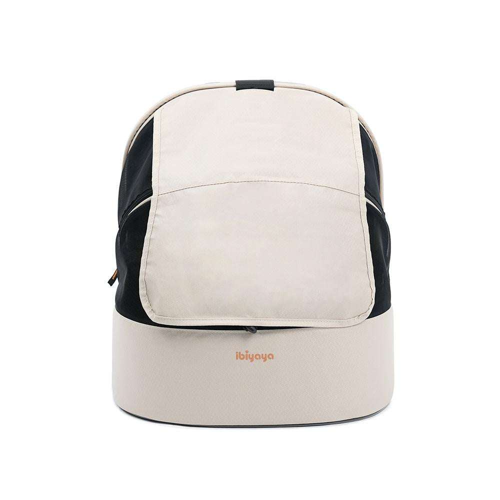 Ibiyaya Panorama zipper-free small pet travel carrier with ergonomic backpack and wheeled transport options