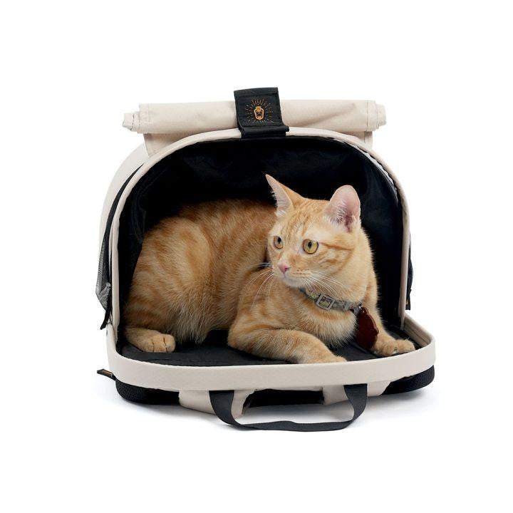 Ibiyaya Panorama zipper-free small pet travel carrier with ergonomic design and breathable mesh panels