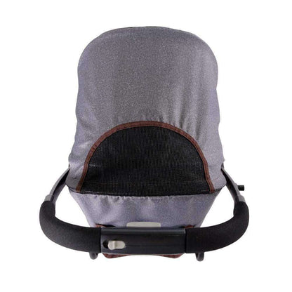 Ibiyaya Speedy Fold Pet Pram in Grey Jeans with cushioned cabin and compact fold design