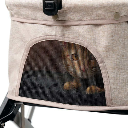 Ibiyaya Ibiyaya Speedy Fold Pet Pram | One-Hand Compact Fold | Pets up to 20kg | Beige Ibiyaya Speedy Fold Pet Pram | Up to 20kg | Pets Own Us