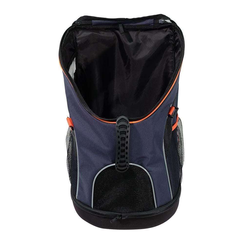 Ibiyaya Ultralight Pro Pet Backpack in black with mesh panels and padded straps for dog travel and hiking