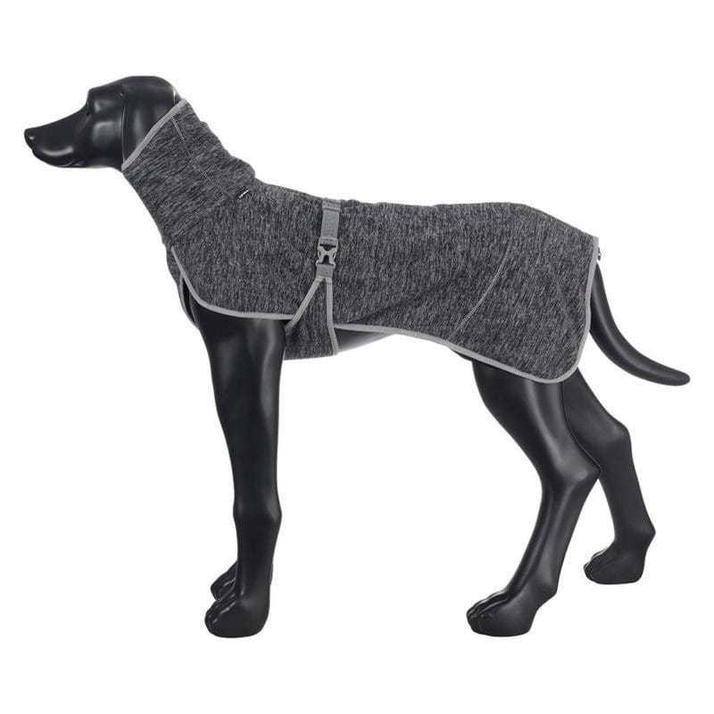 Black Icepeak Flen Midlayer Jacket for dogs with adjustable fit and warming collar