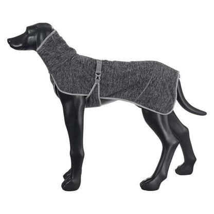 Black Icepeak Flen Midlayer Jacket for dogs with adjustable fit and warming collar