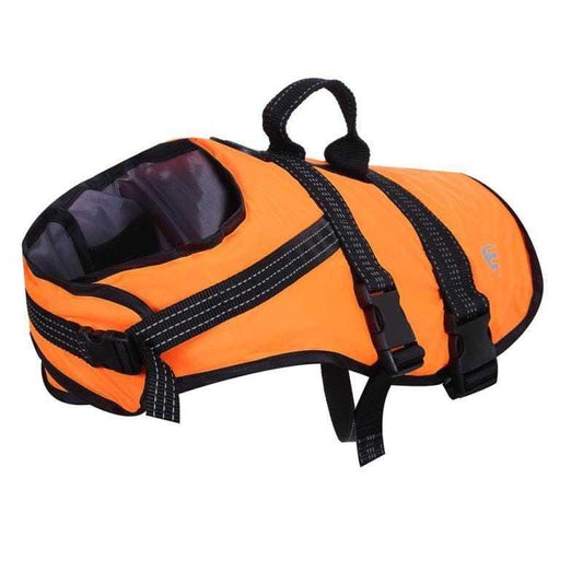Orange Icepeak Prozone Life Vest for dog safety with flotation and reflective details