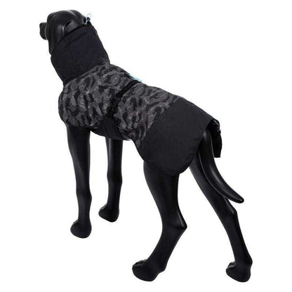Icepeak Strike Raincoat black reflective lightweight waterproof dog raincoat with adjustable fit and harness access