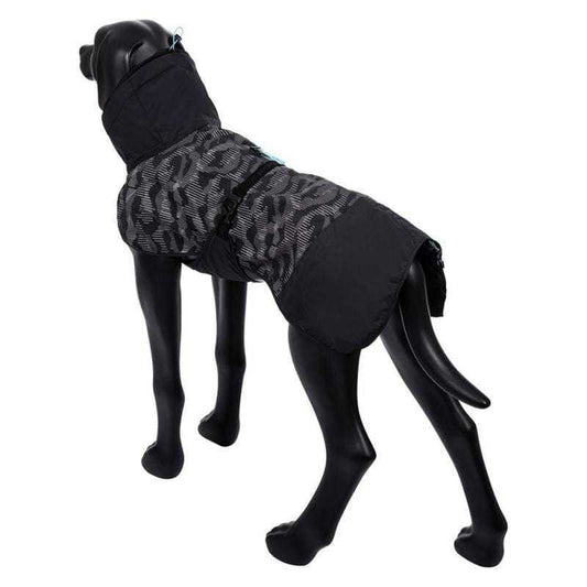 Icepeak Strike Raincoat black reflective lightweight waterproof dog raincoat with adjustable fit and harness access