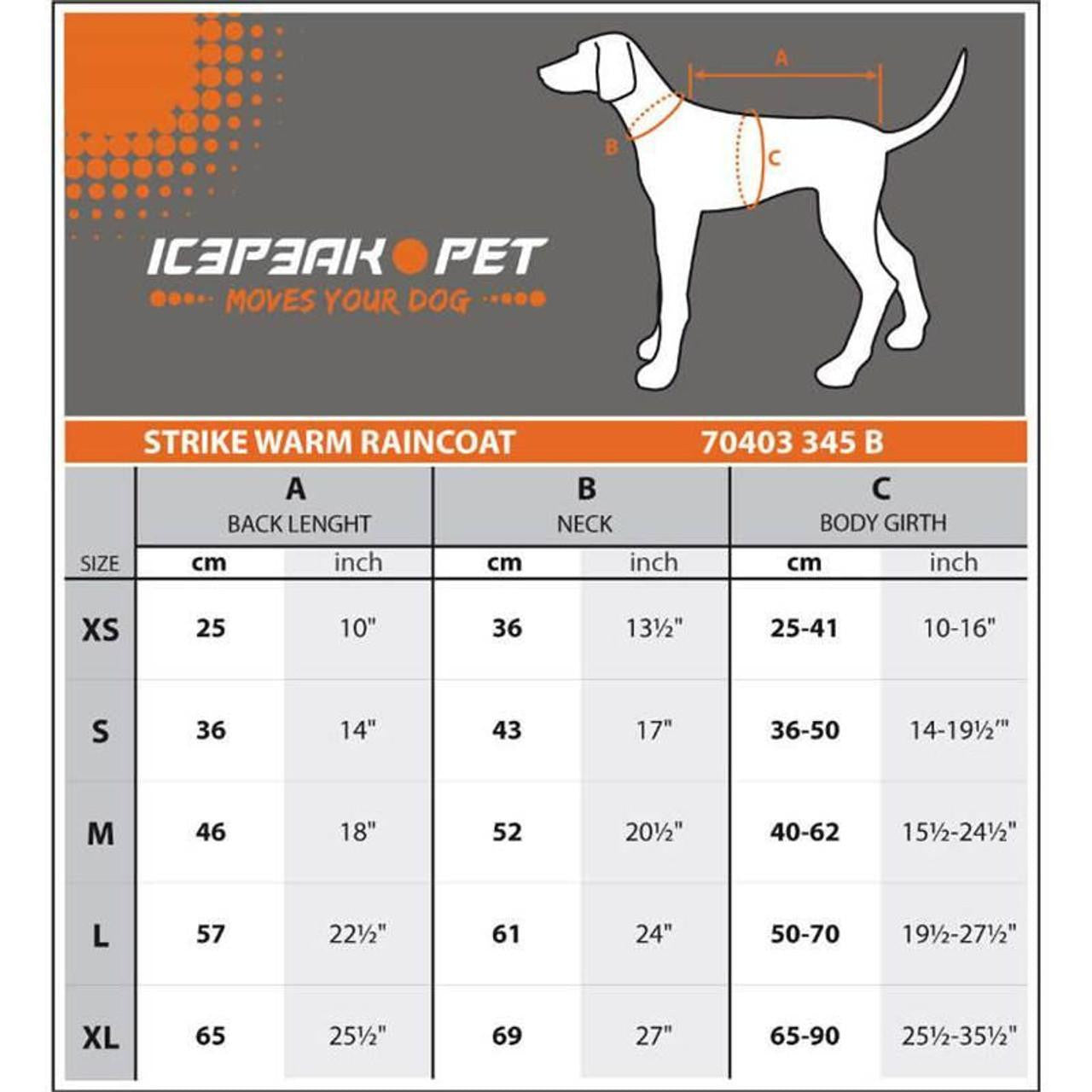  Icepeak Sprint Raincoat | In Orange or Aqua   Pets Own Us