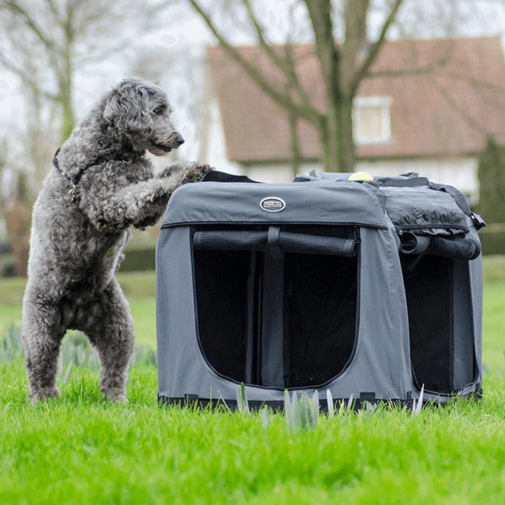 Innopet InnoPet® All-in-One Collapsible Pet Crate | Grey/Black | Various Sizes Available   Pets Own Us