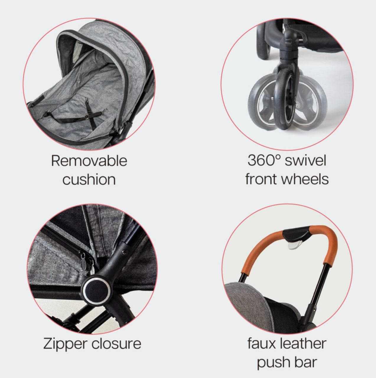 Innopet City Buggy pet stroller with mesh canopy, swivel wheels, and storage basket for small breeds