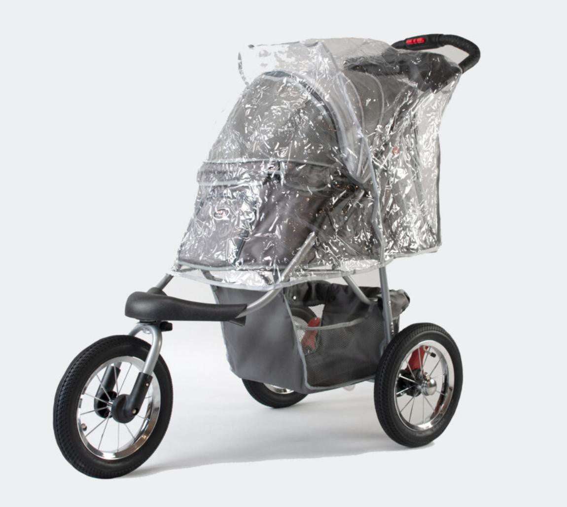 Transparent InnoPet Dog Pram Rain Cover protecting Comfort EFA & AIR ECO stroller from rain and wind