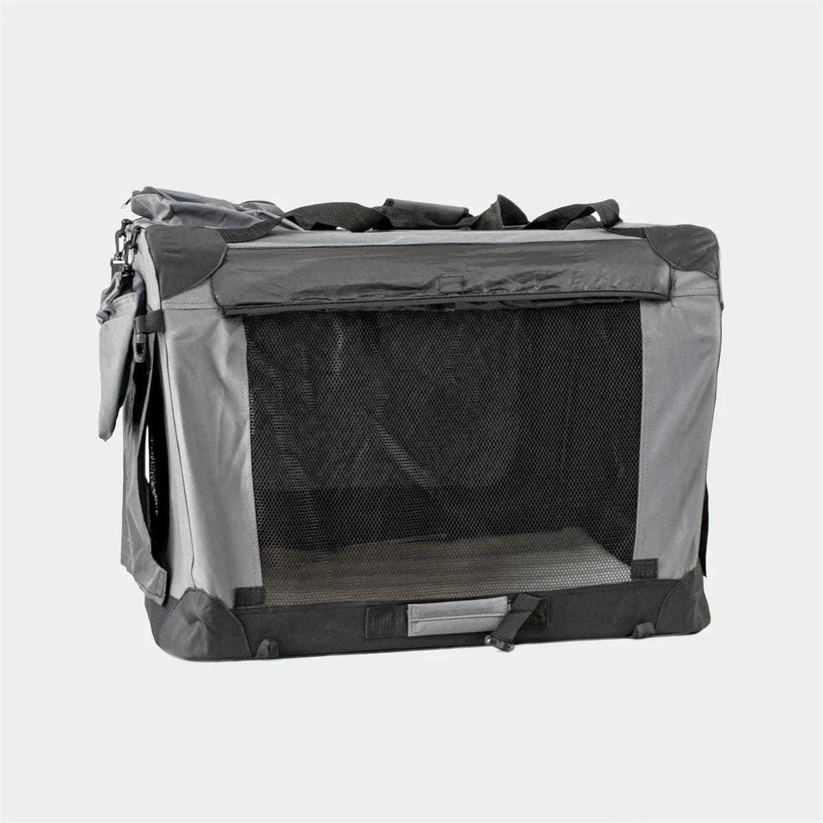 InnoPet Folding Fabric Travel Pet Crate with soft sheepskin cushion and secure folding structure for small pets