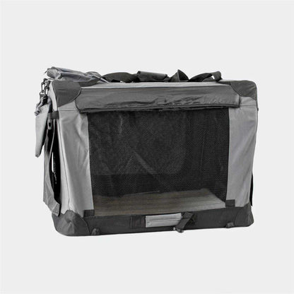 InnoPet Folding Fabric Travel Pet Crate with soft sheepskin cushion and secure folding structure for small pets