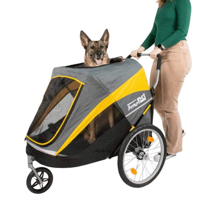 InnoPet Hercules Dog Pram 2.0 large dog stroller with rain cover and pneumatic tires for dogs up to 50kg