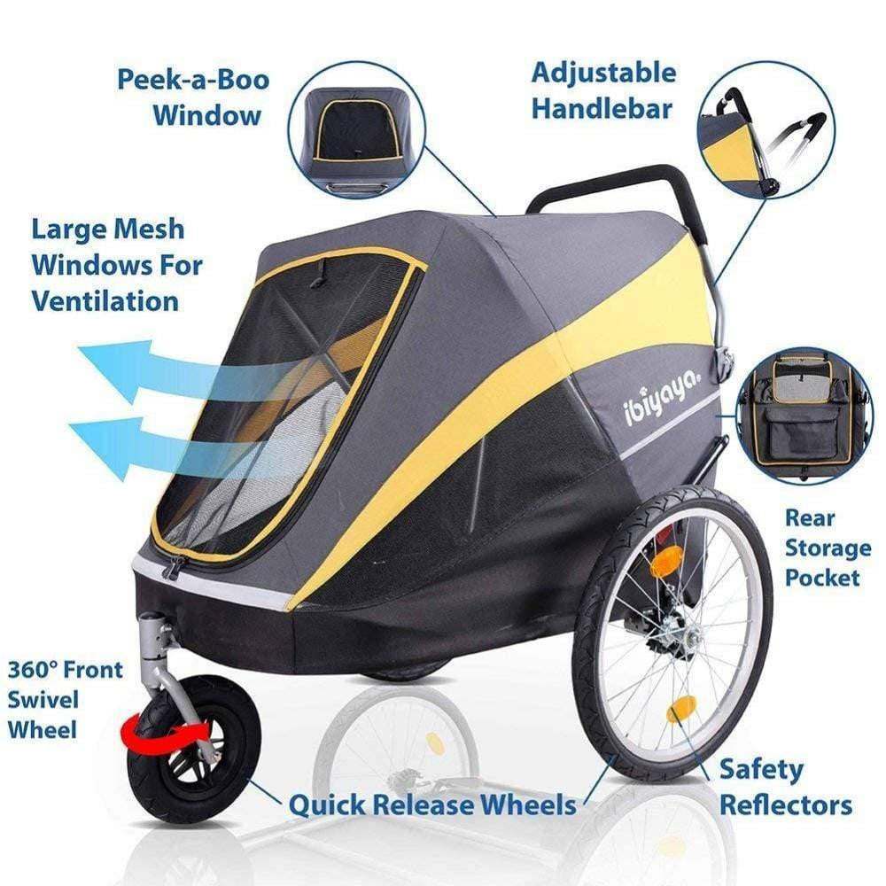 InnoPet Hercules Dog Pram stroller for large dogs up to 50kg with rain cover