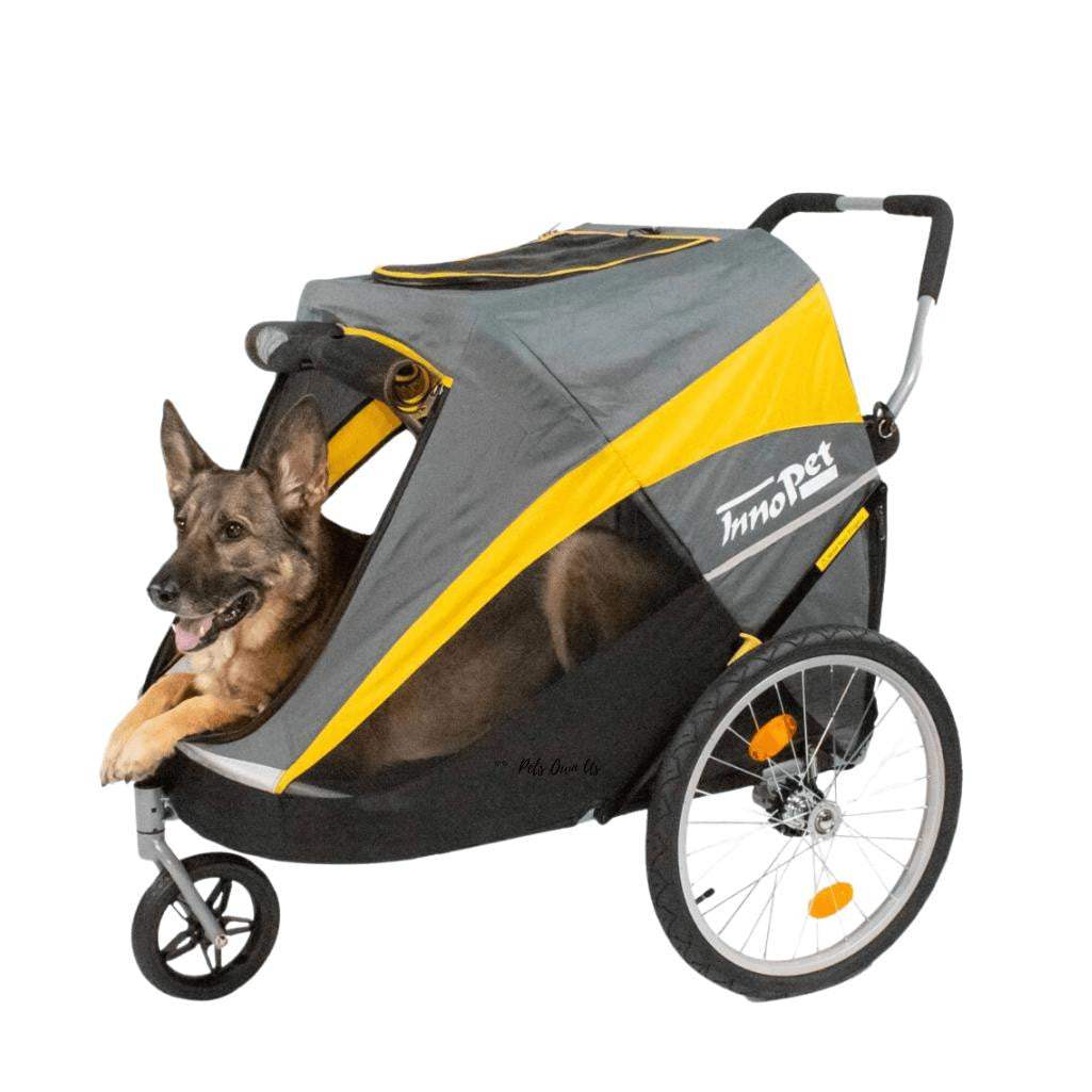 InnoPet Hercules Dog Pram stroller for large dogs up to 50kg with pneumatic tyres and rain cover