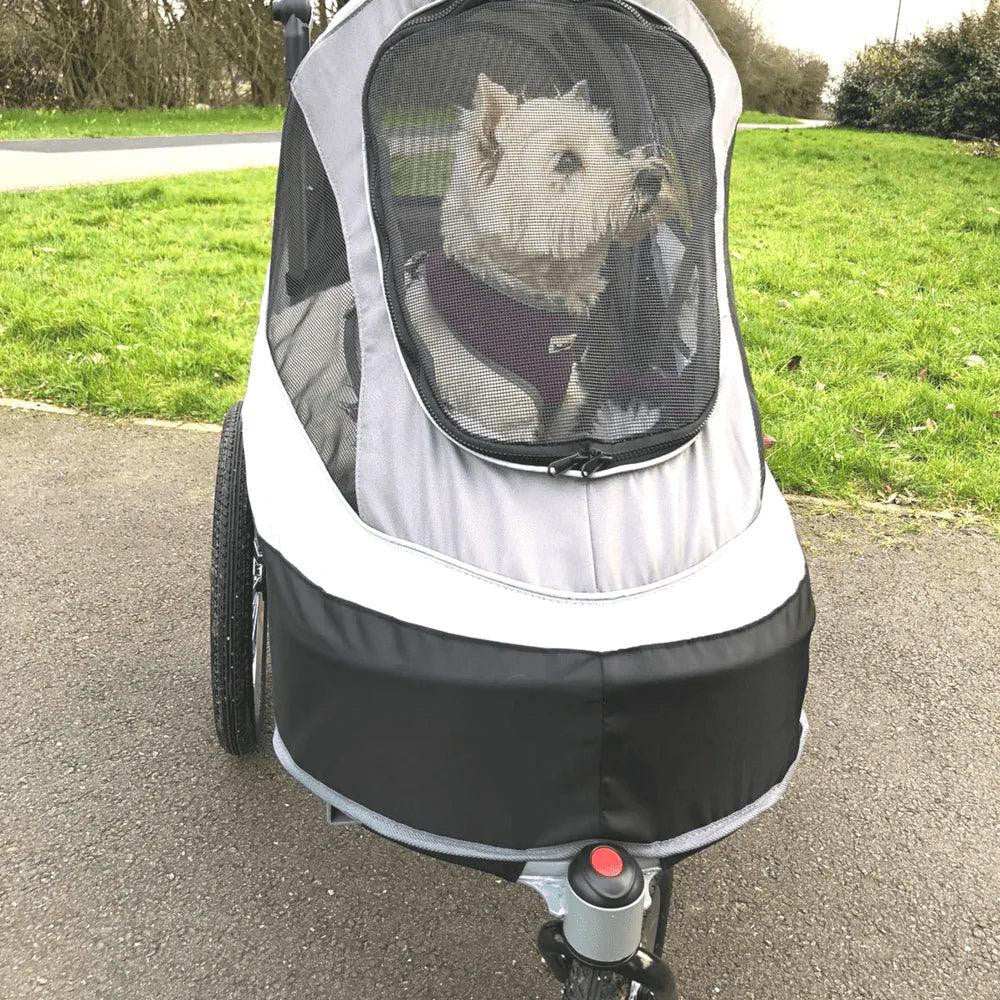 InnoPet Sporty Deluxe dog pram and bike trailer with free rain cover and 2-year warranty