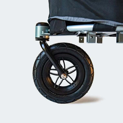 InnoPet Sporty EVR pet stroller on all-terrain trail with small dog inside