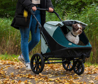 Innopet Noah Pet Stroller in two colours showing stylish and lightweight design for small to medium pets