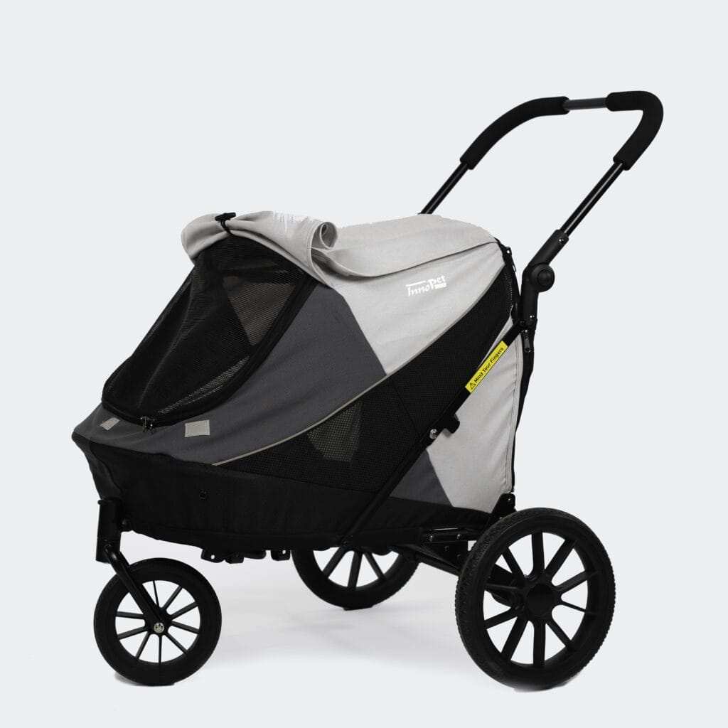 Innopet Noah Pet Stroller in two colors, lightweight and foldable for small to medium pets.