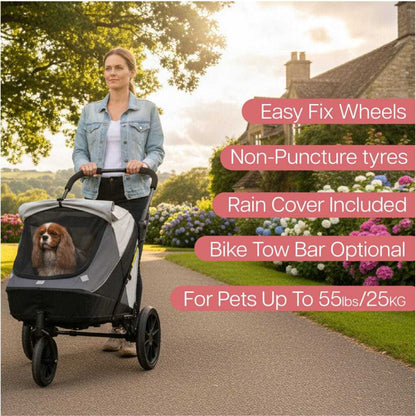 Innopet Noah Pet Stroller in two colors, lightweight and foldable for small to medium pets