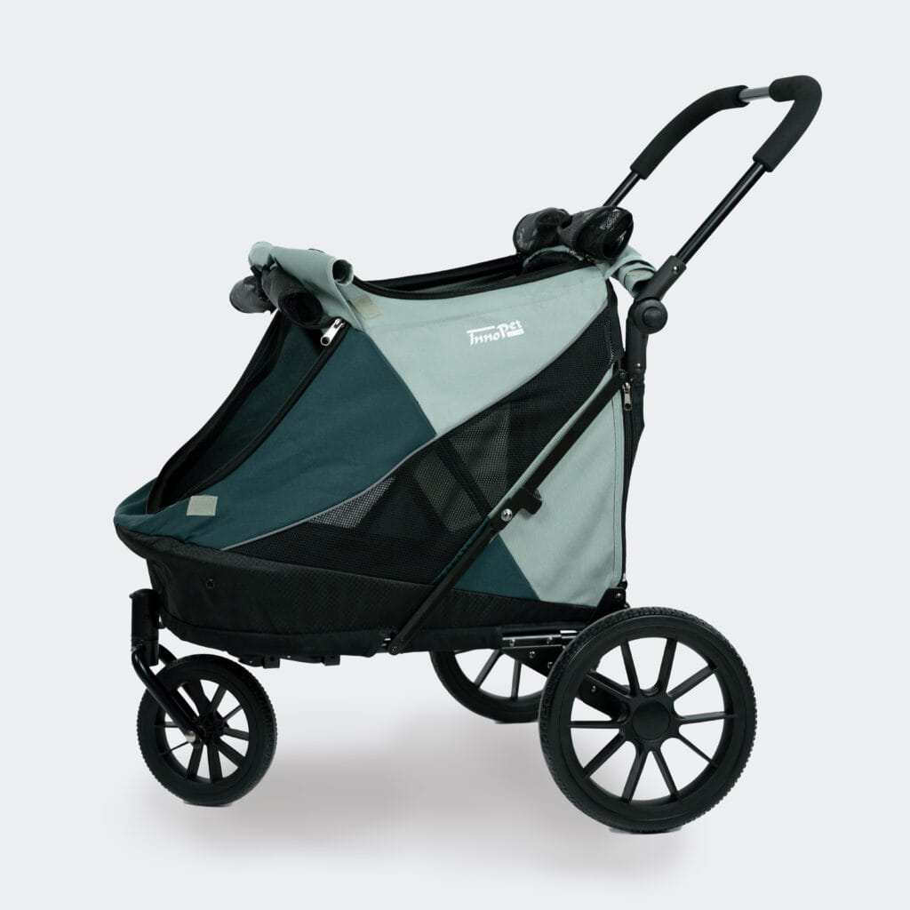 Innopet Noah Pet Stroller in two colors for small to medium pets with foldable, multifunctional design and breathable mesh panels