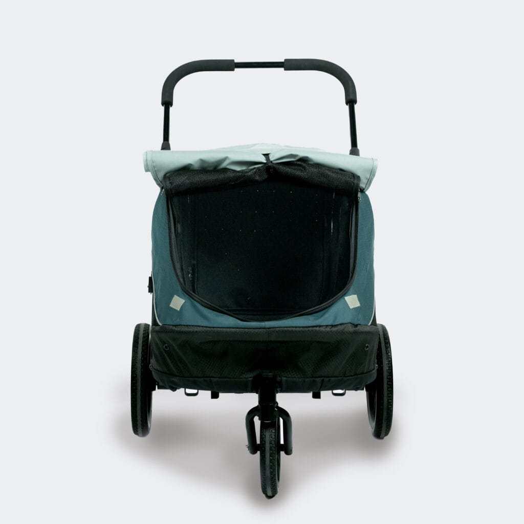 Innopet Noah Pet Stroller in two colors, lightweight and foldable with breathable mesh panels and spacious cabin for small to medium pets