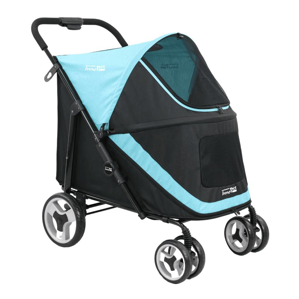 Innopet® Mamut XLarge Dog Pram >50kgs | Blue/Black | Free Rain Cover  IPS-038/OB Pets Own Us