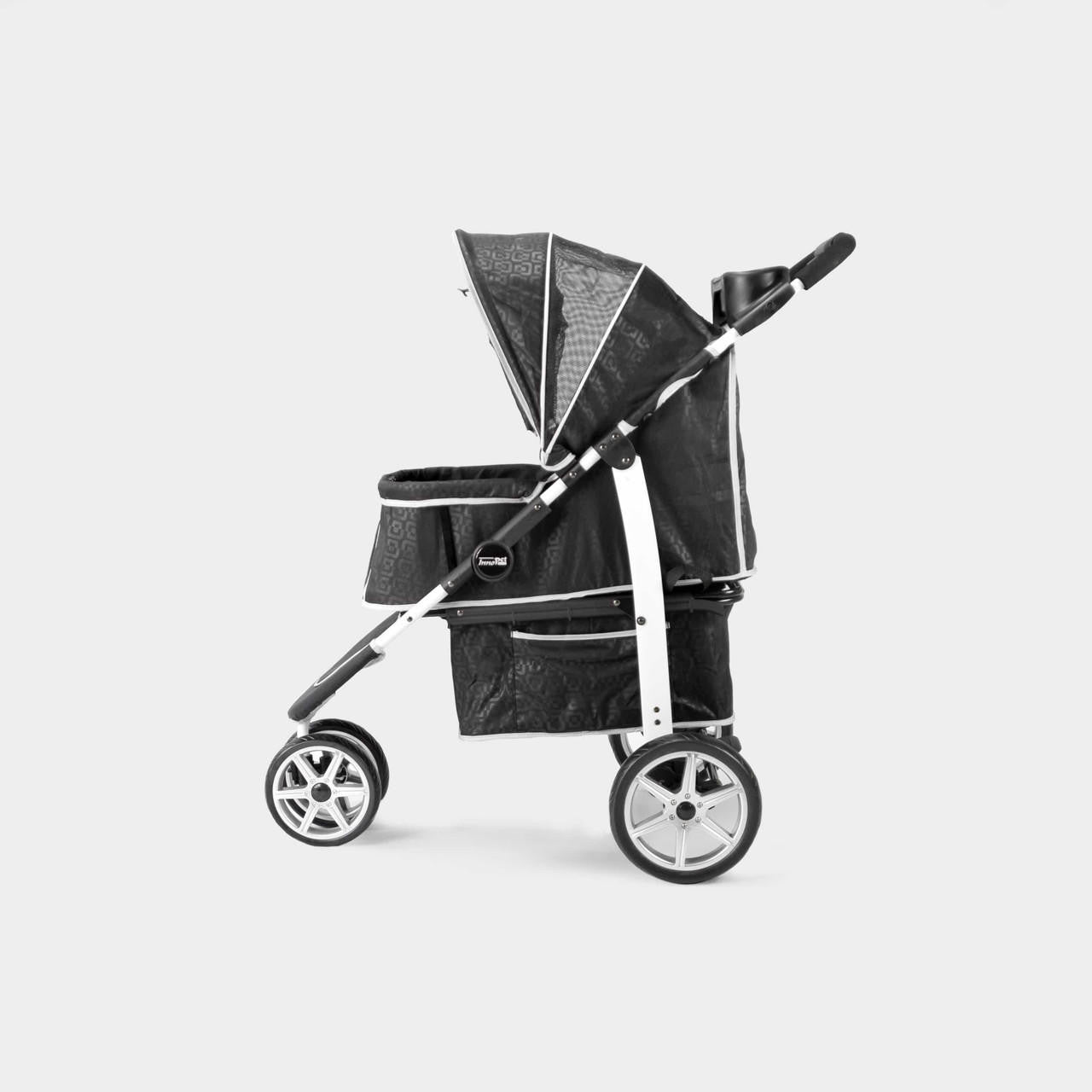 Innopet® Monaco Dog & Cat Pram With Rain Cover | Black  IPS-035/B Pets Own Us
