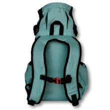 K9 Sports Sack Air 2 dog backpack in grey for small to medium dogs, featuring ventilated mesh and adjustable straps.