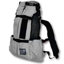 K9 Sports Sack Air 2 dog backpack in grey for small to medium dogs with ventilated mesh and adjustable straps