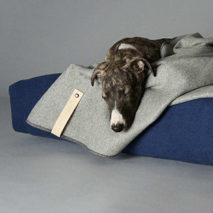 ÅSNEN Luxury Dog Blanket by Labbvenn soft woolen travel blanket with leather label