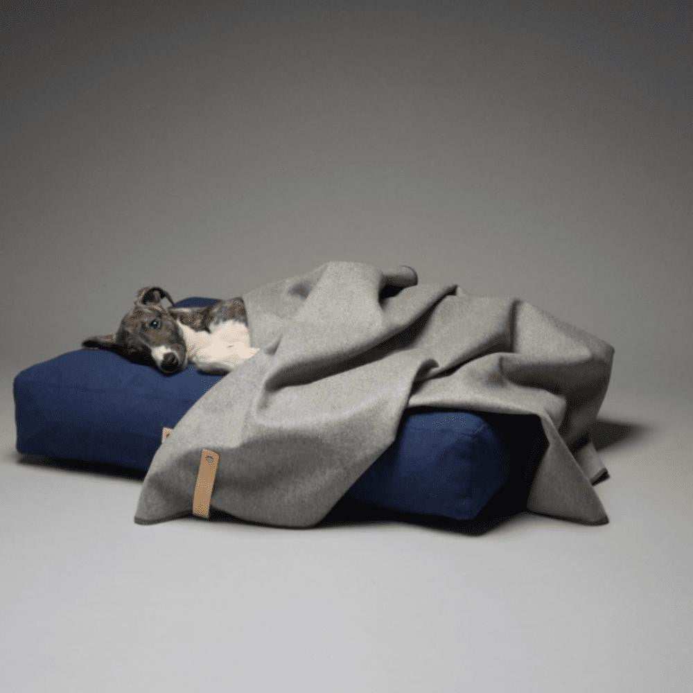 ÅSNEN Luxury Dog Blanket by Labbvenn soft woolen travel blanket with leather label