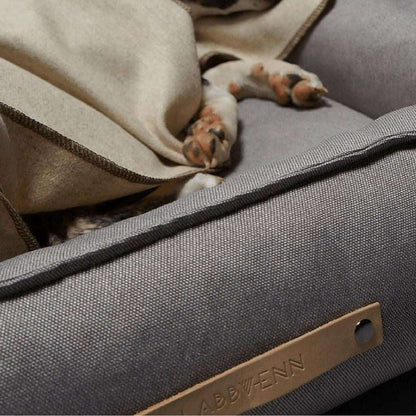 ÅSNEN Luxury Dog Blanket by Labbvenn, soft woolen pet blanket with leather label