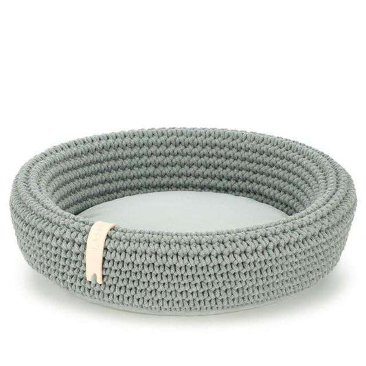 COCO Dog Bed oval handmade cotton rope small dog bed with soft cushion in three colors