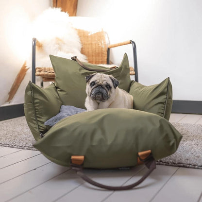 Luther Bennett Travel Dog Pod 2.0 | Dog Car Seat | With ISOFIX |  Olive Green  LB2-OLI Pets Own Us