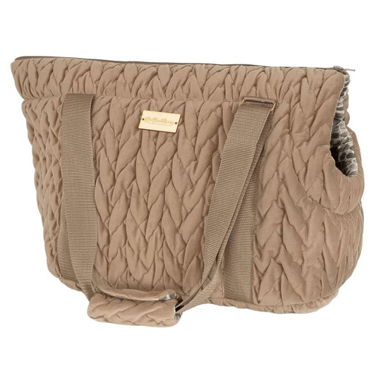 Muffin & Berry Velour Pet Carrier NAOMI Carrier by Muffin & Berry  Brown, Xtra Long   Pets Own Us