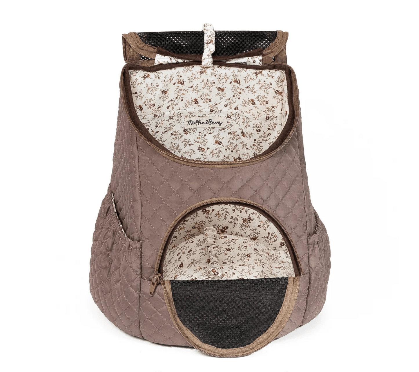 Muffin & Berry Front Carrier for Pets lightweight, breathable pet carrier with safety leash and adjustable straps for small dogs and cats